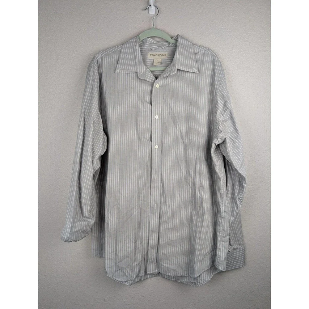 Banana Republic Mens‎ XL Striped Button Up Shirt